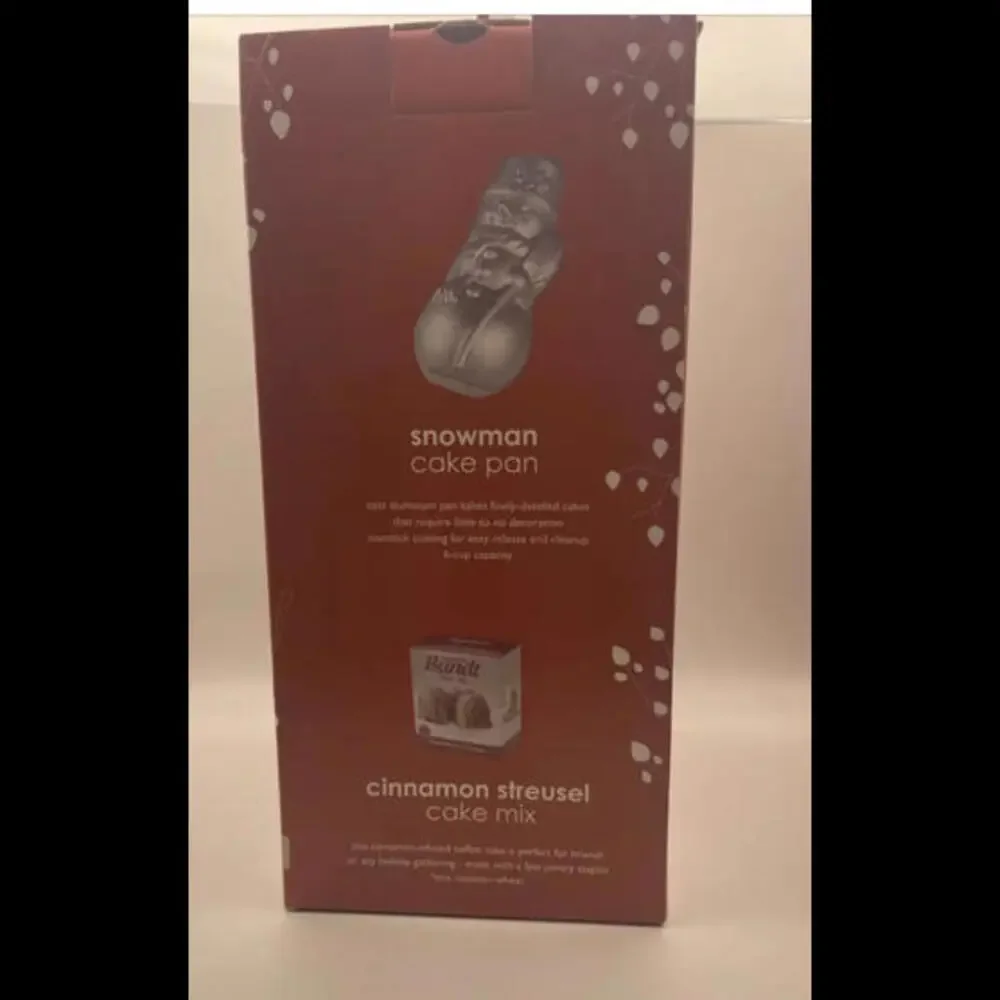 🌲🎁NIB Snowman Cake Pan, Cast Aluminum By Nordic Ware Cake Mix